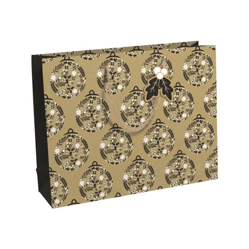 5033601004943-Clairefontaine - Sac cadeau kraft - holly noir et or - 37,3 cm x 11,8 cm x 27,5 cm-P_405124581_1-0