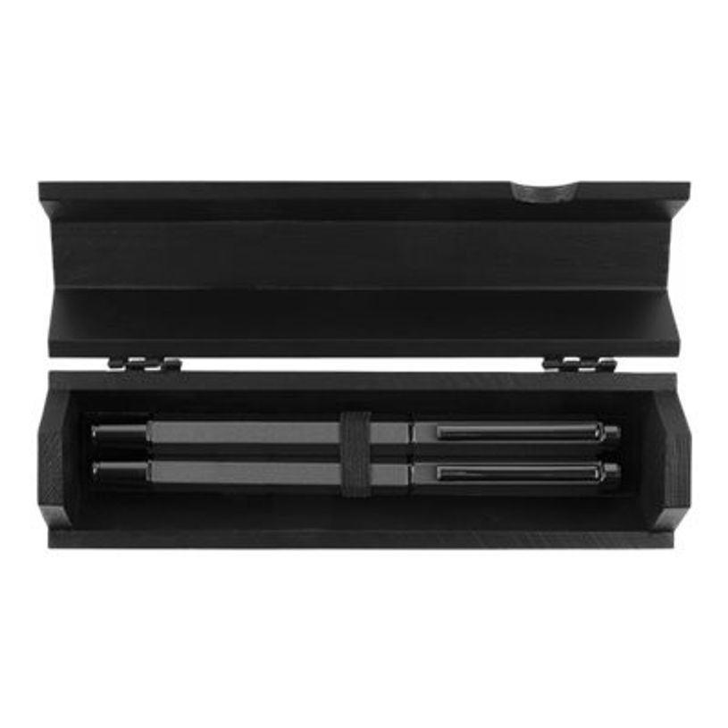 3664447136134-Oberthur Belgrade - Parure de stylo plume et roller - anthracite-P_405124942_5-0