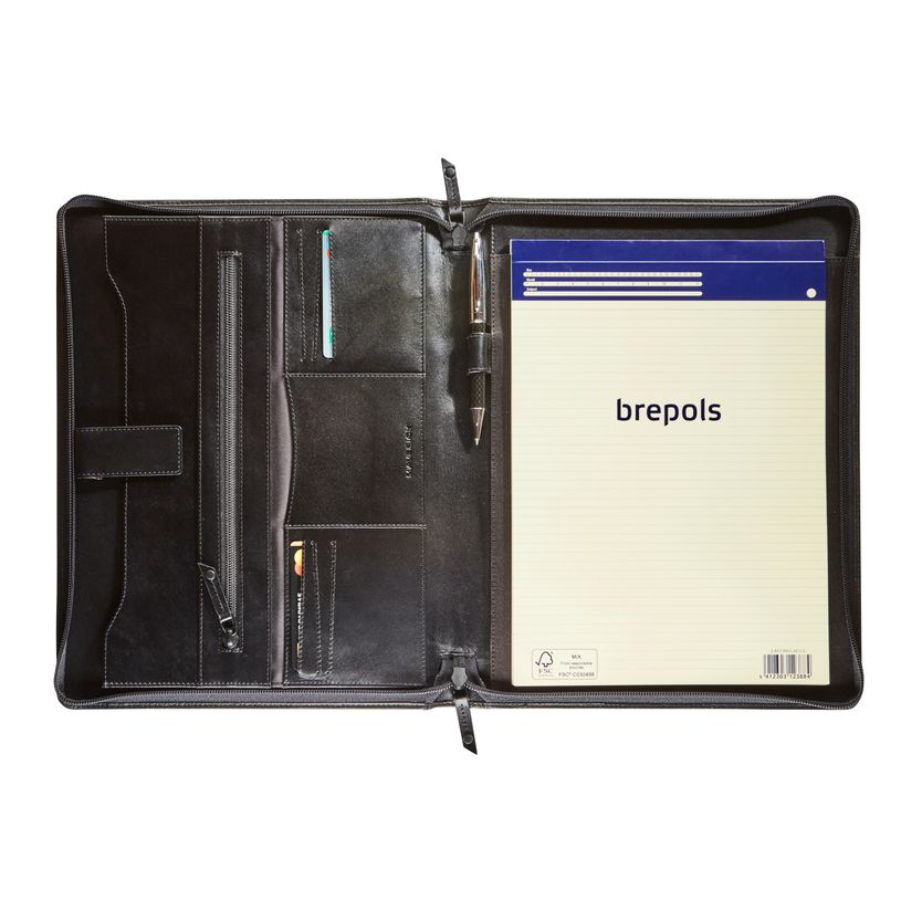 5413082194805-Maverick All Black - Conférencier A4 zippé avec bloc notes - noir--1