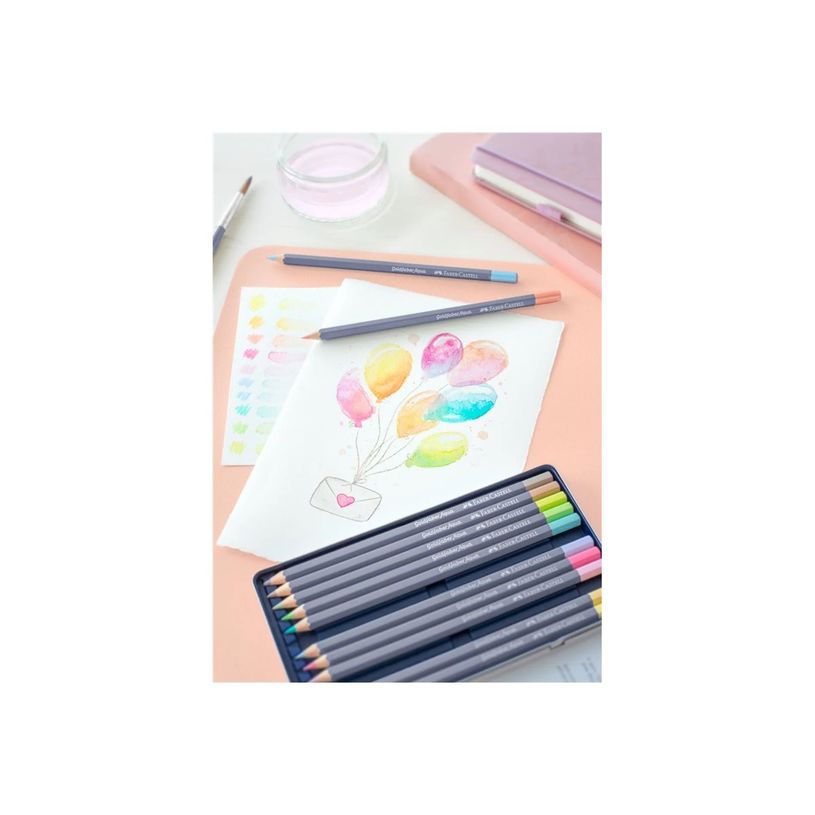 4005401146223-Faber-Castell Goldfaber Aqua - 12 Crayons de couleur aquarellables - couleurs pastels as-P_405125089_12-14
