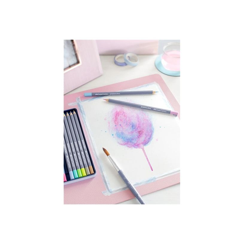 4005401146223-Faber-Castell Goldfaber Aqua - 12 Crayons de couleur aquarellables - couleurs pastels ass-P_405125089_13-2