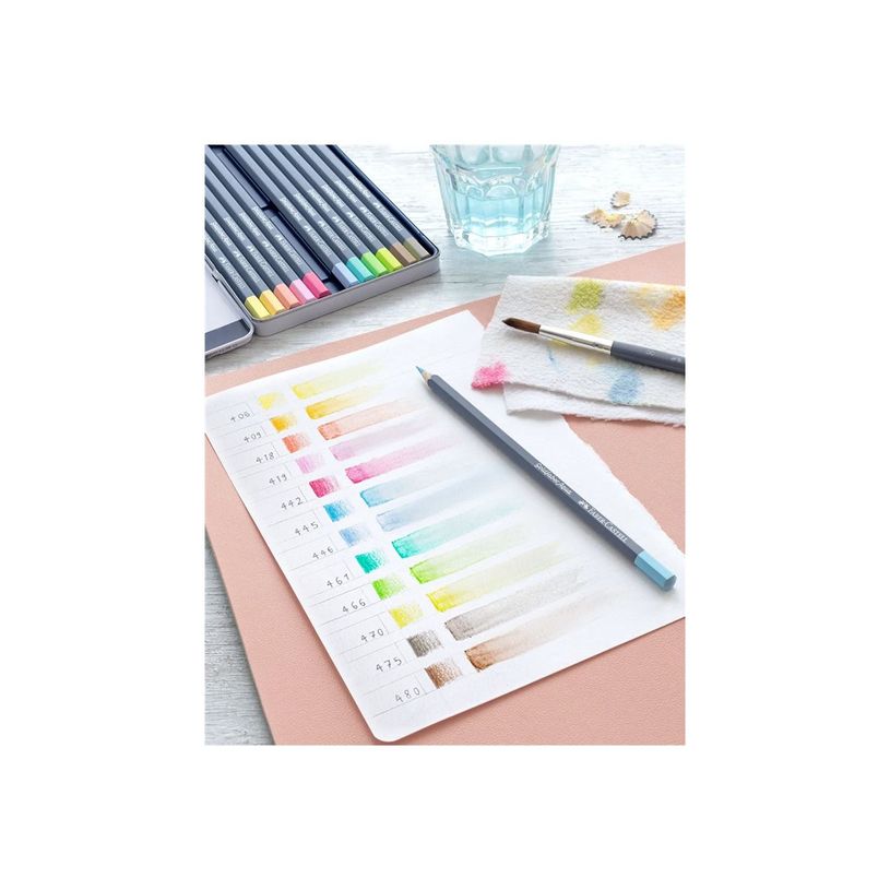 4005401146223-Faber-Castell Goldfaber Aqua - 12 Crayons de couleur aquarellables - couleurs pastels asso-P_405125089_4-1