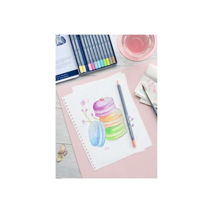 4005401146223-Faber-Castell Goldfaber Aqua - 12 Crayons de couleur aquarellables - couleurs pastels ass-P_405125089_9-12