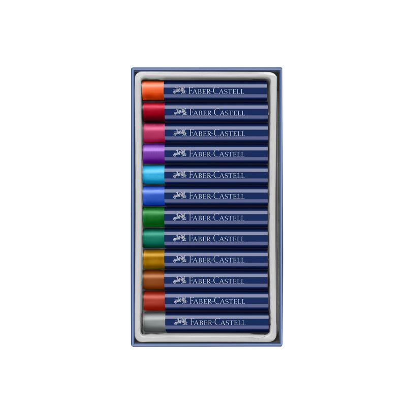 4005401270140-Faber-Castell Creative Studio - 12 Pastels à l'huile - couleurs métalliques assorties-P_405125093_2-2