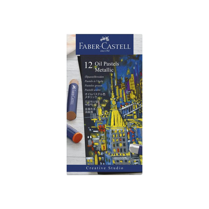 4005401270140-Faber-Castell Creative Studio - 12 Pastels à l'huile - couleurs métalliques assorties-P_405125093_4-3