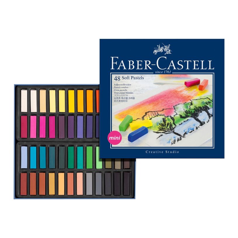 4005401282488-Faber-Castell - Boîte de 48 demi pastels tendres - couleurs assorties-P_405125095_2-1