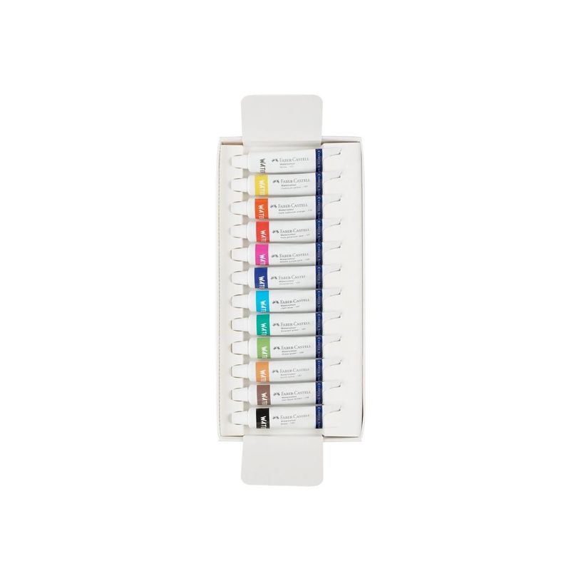 8901180696125-Faber-Castell Creative Studio - 12 Tubes de peinture aquarellable - couleurs assorties - 9-P_405125110_3-2