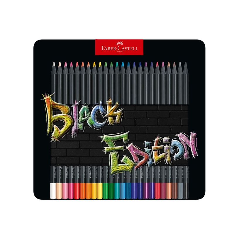 4005401164258-Faber-Castell Black Edition - 24 Crayons de couleur - couleurs brillantes assorties - boî-P_405125119_1-0