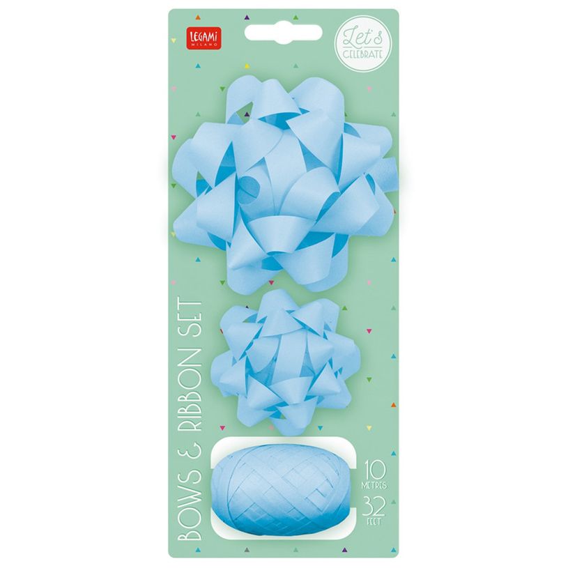 8054320569350-Legami - Pack de 2 nœuds et 1 ruban d'emballage - bleu clair-P_405125185_1-0