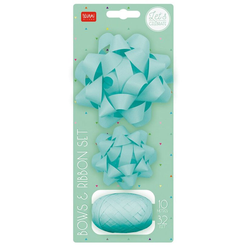 8054320569367-Legami - Pack de 2 nœuds et 1 ruban d'emballage - turquoise-P_405125186_1-0