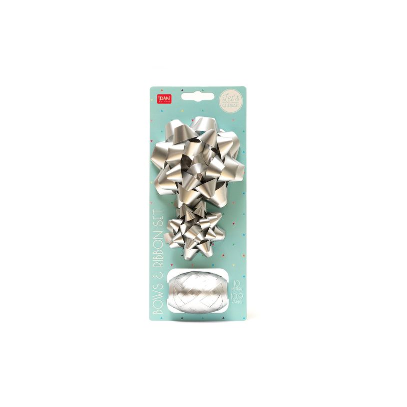 8054320569381-Legami - Pack de 2 nœuds et 1 ruban d'emballage - argent-P_405125188_2-1
