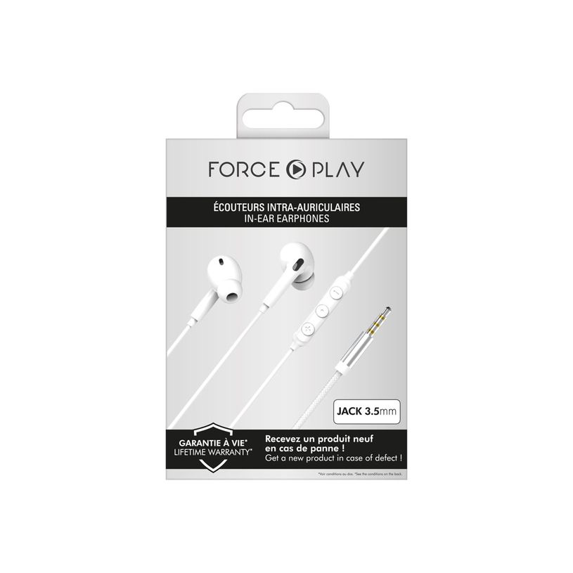 3571211481287-Force Play - Kit main libre - Écouteurs filaire avec micro et prise Jack 3.5mm- blanc-P_405125276_2-4
