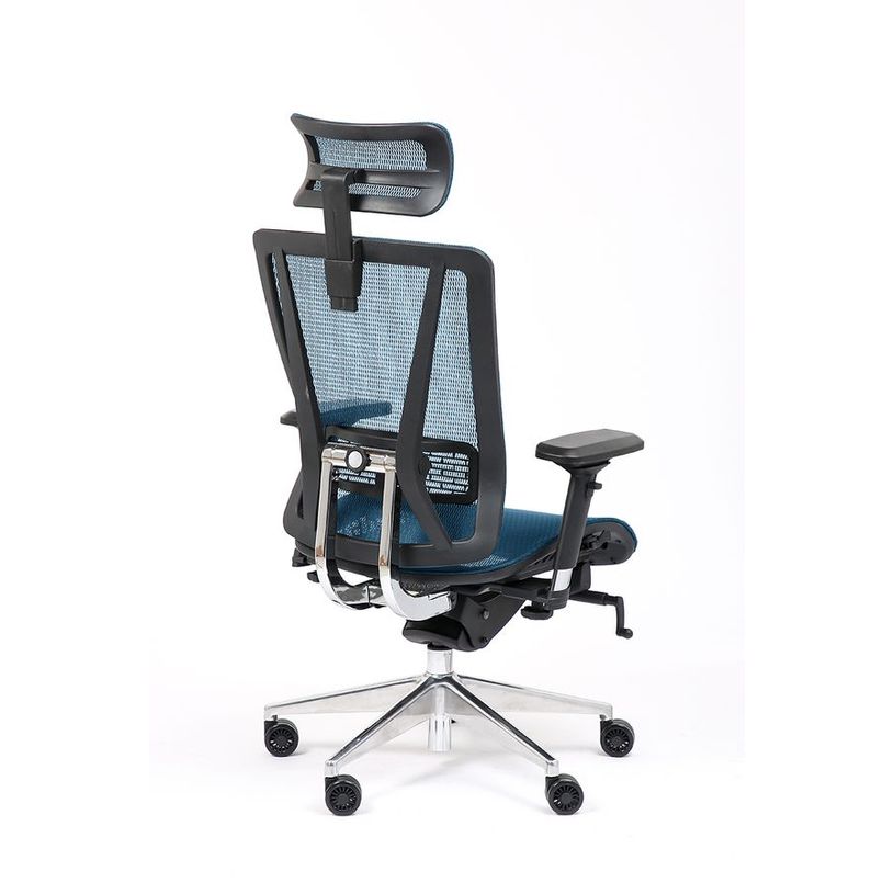 3701338802522-Fauteuil de bureau VASEAT - accoudoirs réglables - appui-tête intégré - bleu-P_405125423_3-2