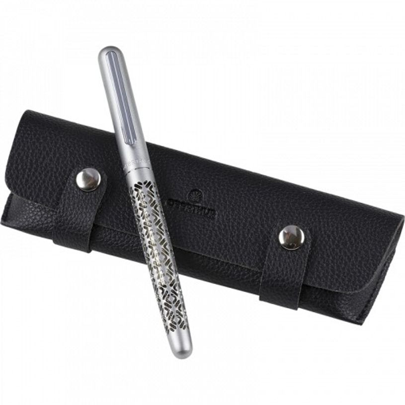 3664447135694-Oberthur Jaipur - Stylo à bille - motifs géométriques - métallisé-P_405125495_1-0