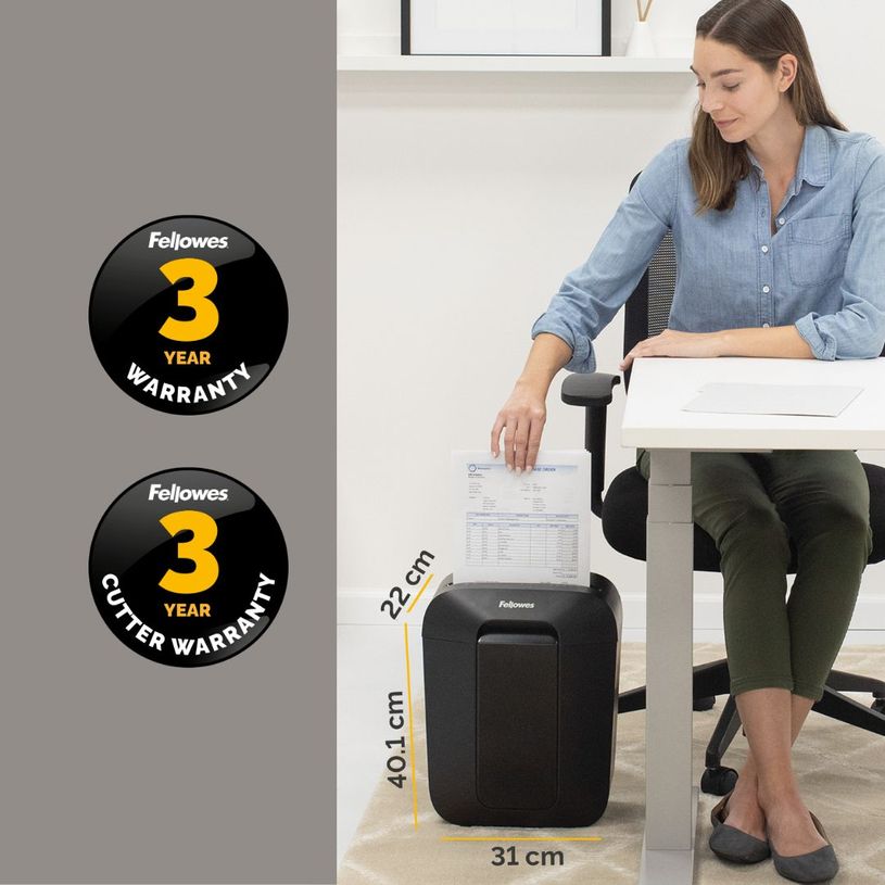 043859771103-Fellowes Powershred LX50 - Destructeur de documents coupe croisée - P-4--5