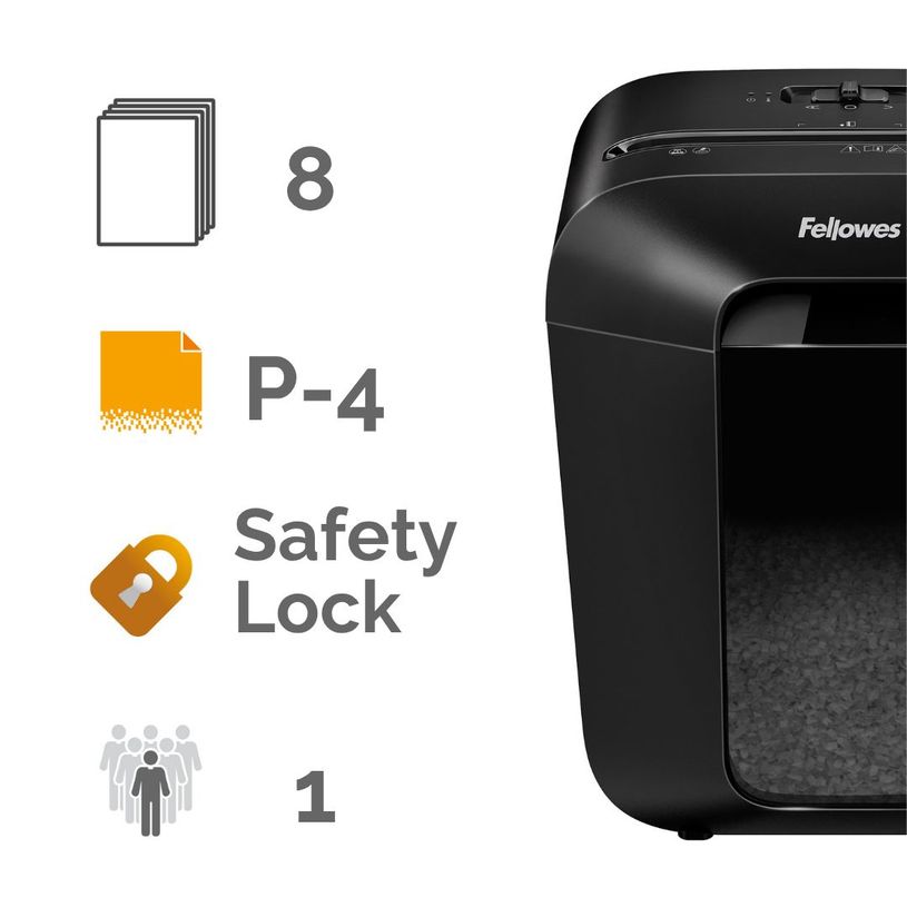 0043859771097-Fellowes Powershred LX41 - Destructora - mini corte - 4 x 12 mm - P-4--1