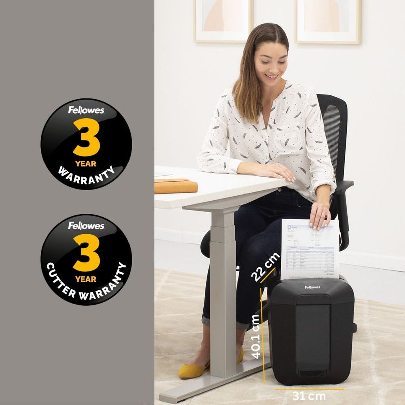 0043859771097-Fellowes Powershred LX41 - Destructora - mini corte - 4 x 12 mm - P-4--5