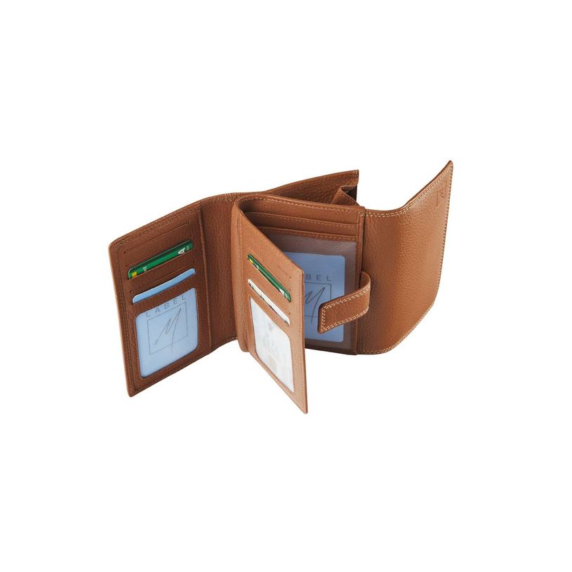 5413082210017-Porte-monnaie fermeture à bouton avec 4 poches fenêtres Dakota - cognac - label M-P_405127117_2-1