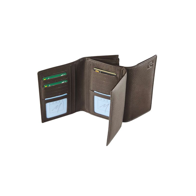 5413082210116-Porte-monnaie double fermeture éclair Dakota - brun - label M-P_405127122_2-1