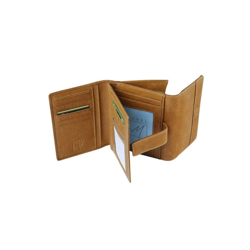5413082210345-Porte-monnaie fermeture à bouton avec 4 poches fenêtres Savannah - cognac - label M-P_405127158_2-1