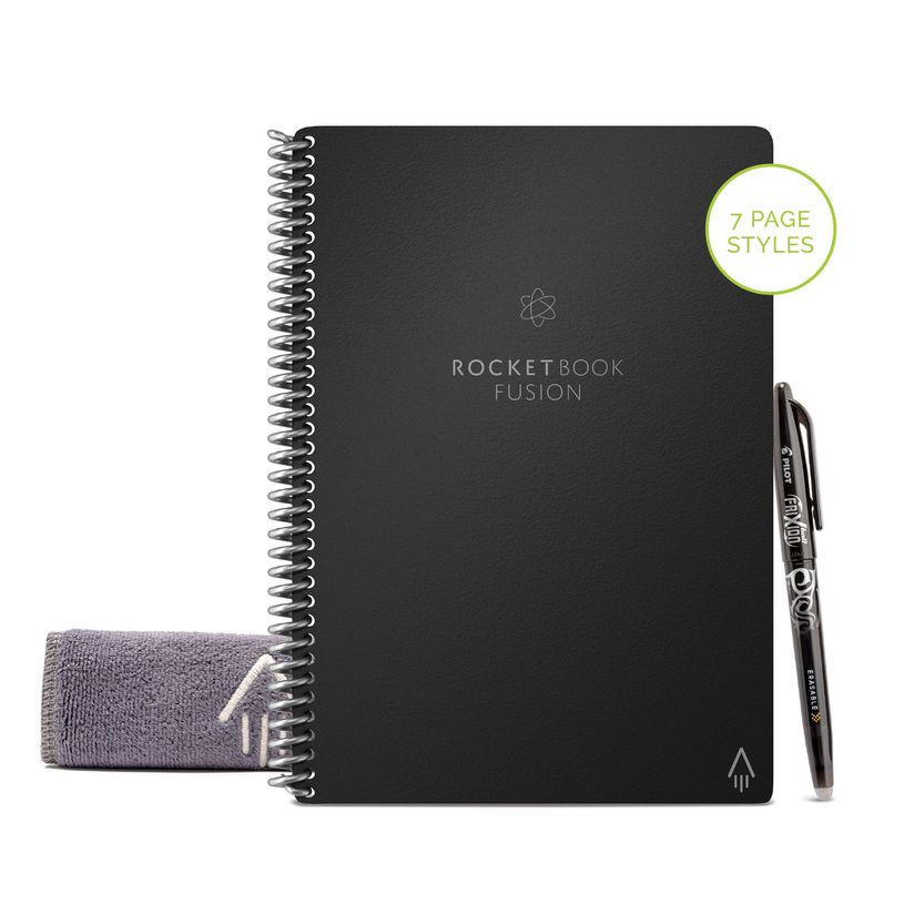 0850015045103-Rocketbook Fusion Executive - Carnet de notes connecté - 42 pages réutilisables - A5 - n-P_405127355_1-0