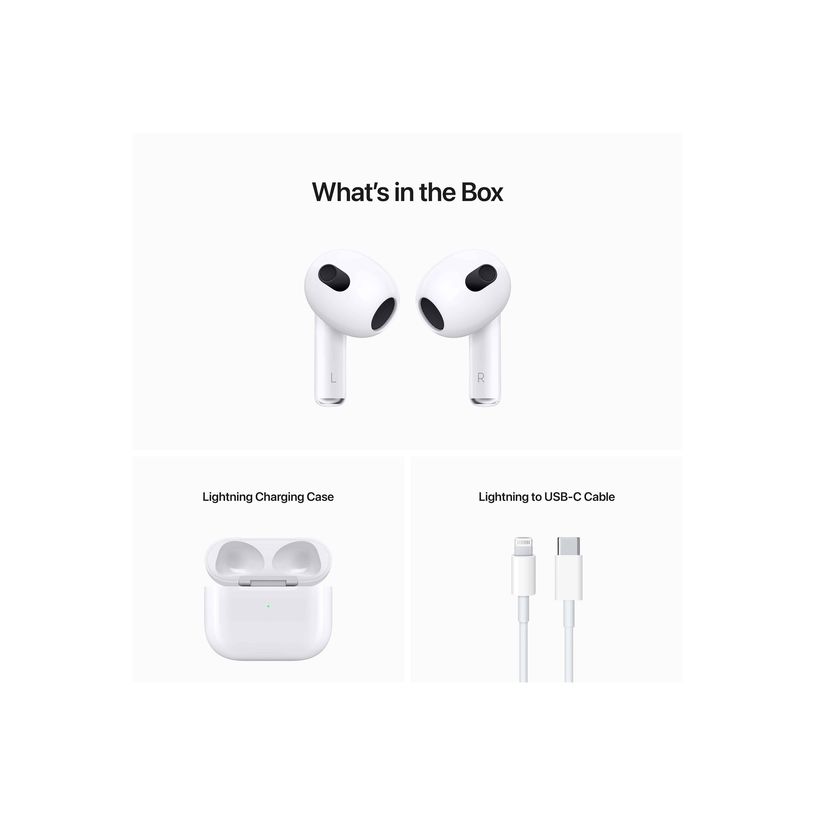 0194253324119-Apple AirPods 3e gen - Kit main libre - Ecouteurs sans fil avec micro - intra-auriculaire -P_405127975_8-7