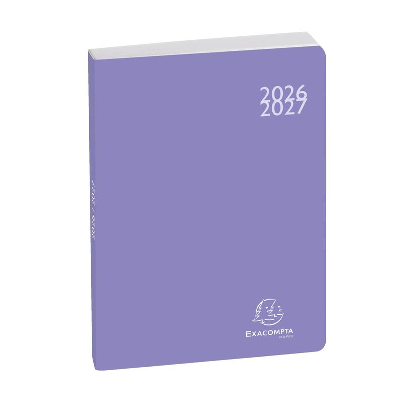 3660942073479-Agenda Soft Harmony - 1 jour par page - 12  x 17 cm  - Violet - Exacompta--0
