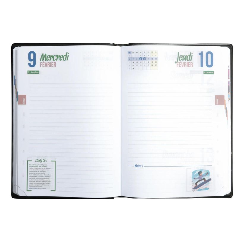 3037920230672-Agenda Studyrama - 1 jour par page - 14 x 20 cm - noir - Exacompta--5