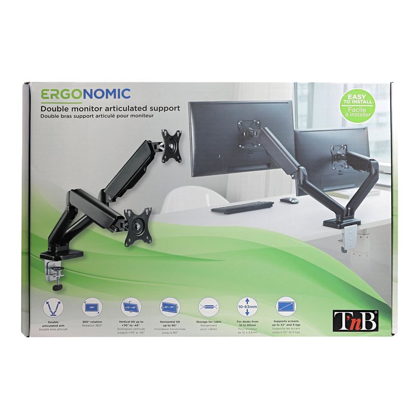 3303170105283-T'nB - kit de montage - Bras porte-écran double - noir-P_405128367_1-11