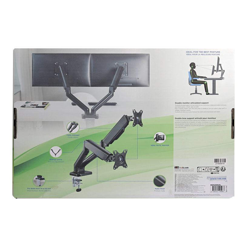 3303170105283-T'nB - kit de montage - Bras porte-écran double - noir-P_405128367_3-13