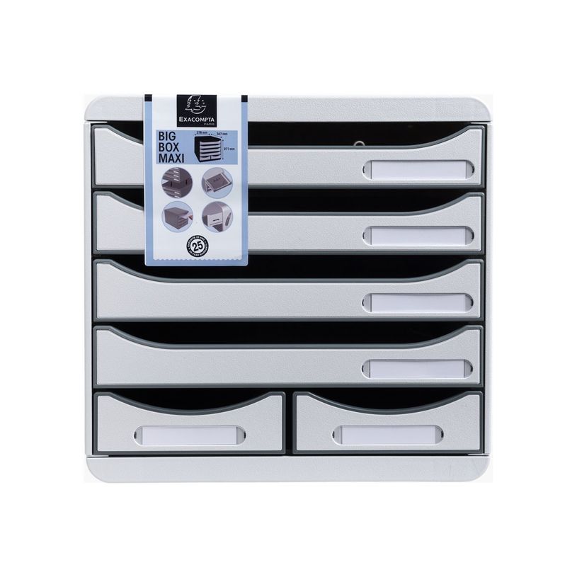 9002495312744-Exacompta Office Big Box - Module de classement 6 tiroirs - gris clair-P_405128413_1-0