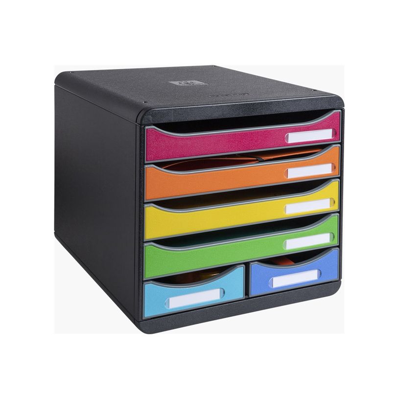 9002490312794-Exacompta Iderama - Module de classement 6 tiroirs - arlequin, black housing-P_405128414_2-1