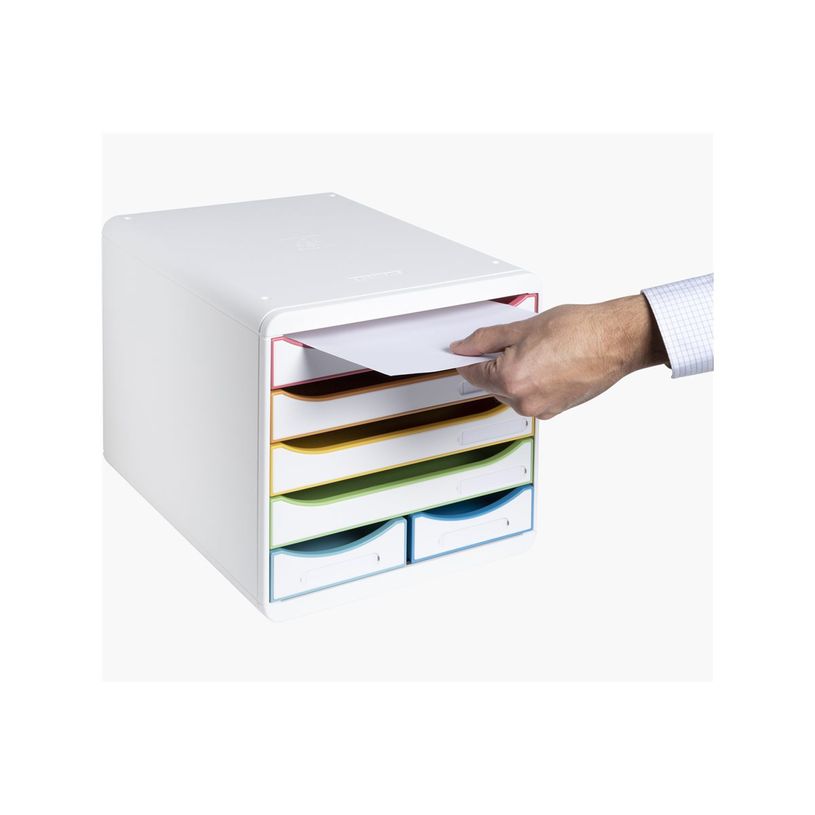 9002493312913-Exacompta Black Office - Module de classement 6 tiroirs - blanc/arlequin-P_405128415_7-6