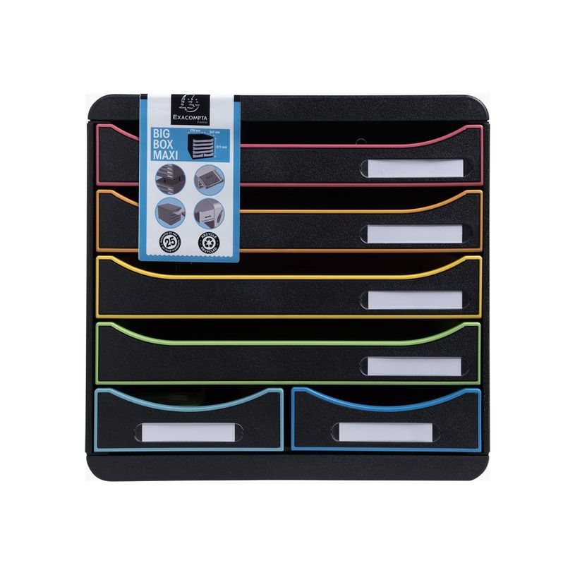 9002492312914-Exacompta Office Big Box - Module de classement 6 tiroirs - noir arlequin-P_405128416_1-0
