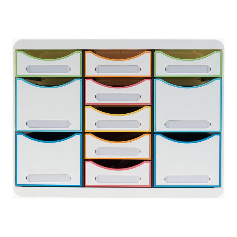 9002490313913-Exacompta Black Office - Module de classement 11 tiroirs - blanc/arlequin-P_405128421_1-0