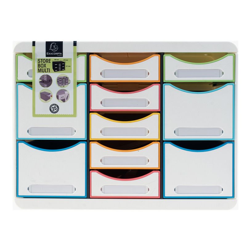 9002490313913-Exacompta Black Office - Module de classement 11 tiroirs - blanc/arlequin-P_405128421_2-1