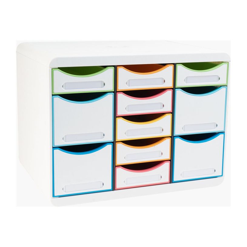 9002490313913-Exacompta Black Office - Module de classement 11 tiroirs - blanc/arlequin-P_405128421_3-2