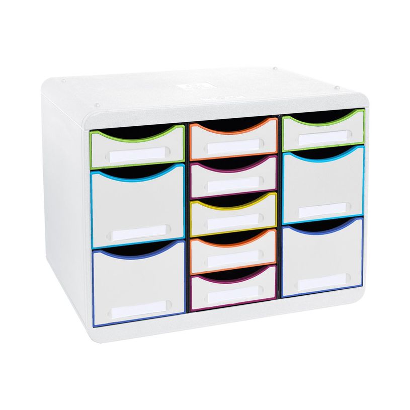 9002490313913-Exacompta Black Office - Module de classement 11 tiroirs - blanc/arlequin-P_405128421_4-3