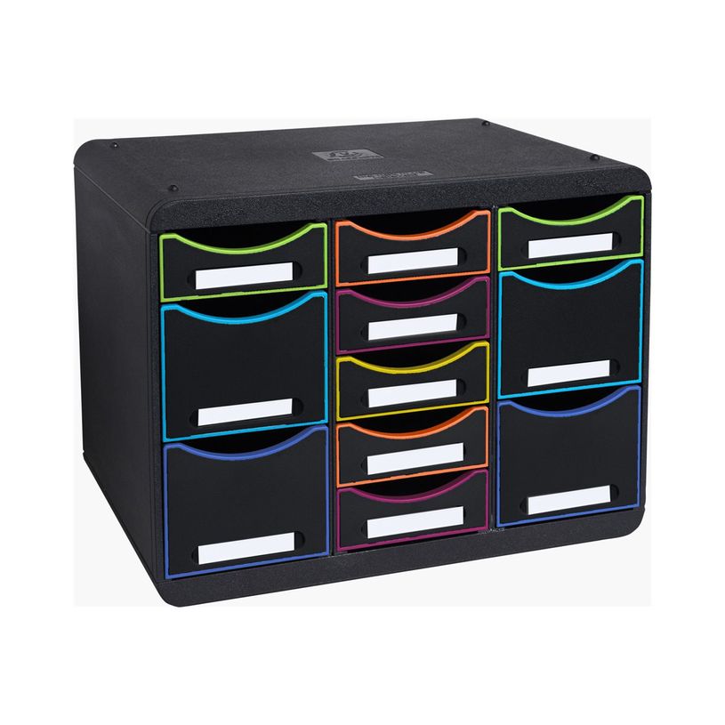 9002499313914-Exacompta Black Office - Module de classement 11 tiroirs - noir/arlequin-P_405128422_2-1