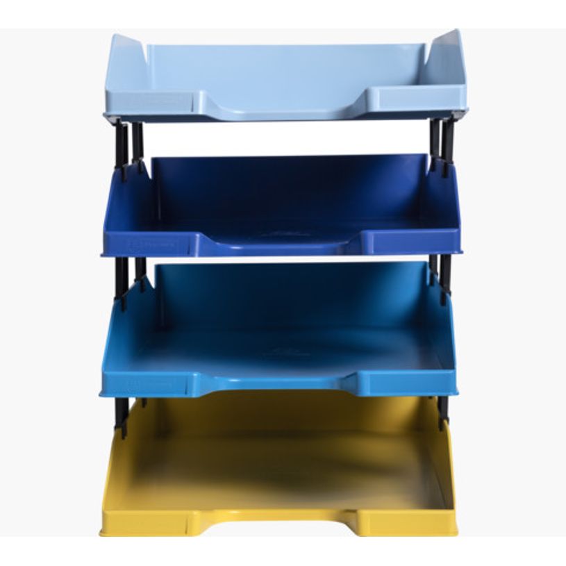 9002495113204-Exacompta BeeBlue - Lot de 4 corbeilles à courrier - couleurs assorties-P_405128440_3-1