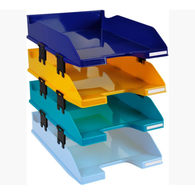 9002495113204-Exacompta BeeBlue - Lot de 4 corbeilles à courrier - couleurs assorties-P_405128440_4-2