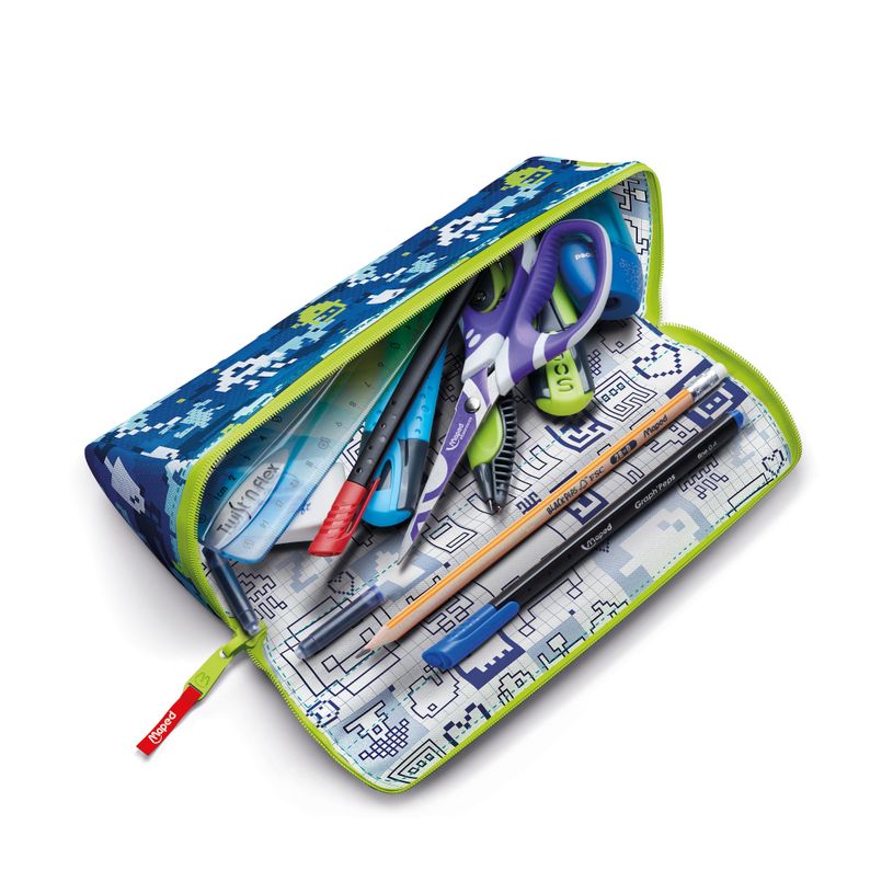 3154149319077-Maped - Trousse à ouverture XXL Motif - pixel bleu - réversible et personnalisable-P_405128514_3-1
