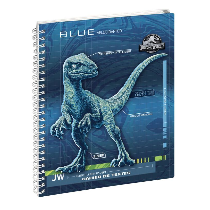 3660942079952-Cahier de textes spiralé Jurassic World - 17 x 22 cm - blue - Exacompta-P_405128558_1-0