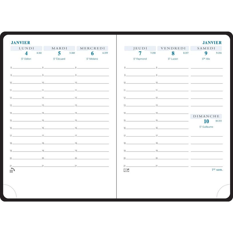 3660942080156-Agenda Empreinte - 1 semaine sur 2 pages - 9 x 13 cm - 12 mois - disponible dans différen-P_405128563_2-1