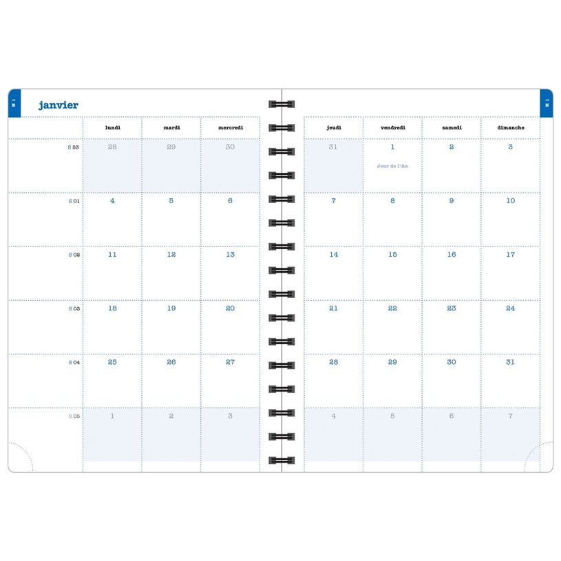 3660942076074-Agenda Lady Kaa - 1 semaine sur 2 pages - 15 x 21 cm - disponible dans différentes couleu-P_405128570_5-4