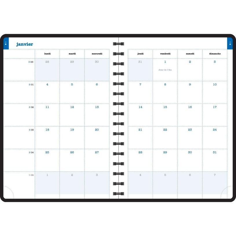 3660942076074-Agenda Lady Kaa - 1 semaine sur 2 pages - 15 x 21 cm - disponible dans différentes couleu-P_405128570_6-5