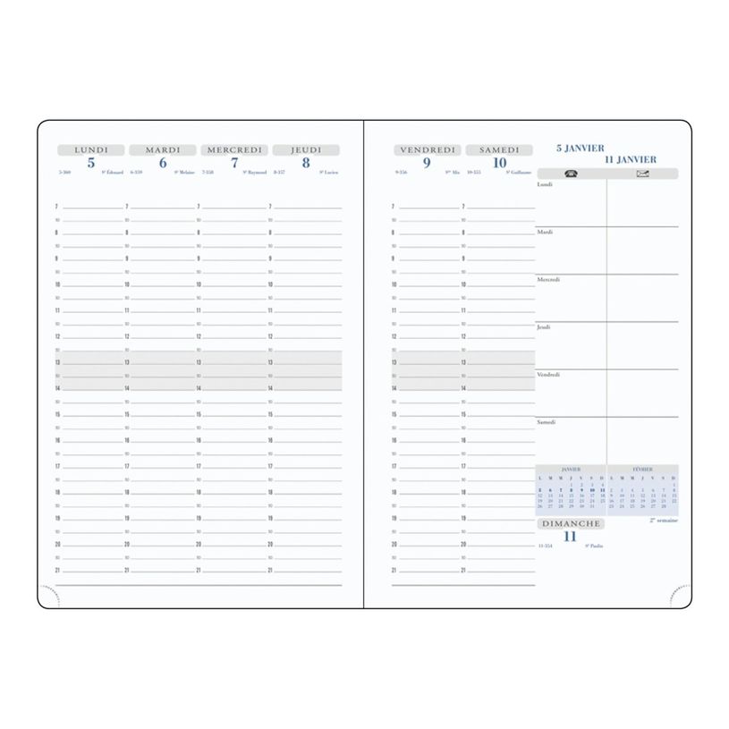 3660942072243-Recharge pour agenda SAS 20 Visuel 7 - 1 semaine sur 2 pages - 15 x 21 cm - Exacompta-P_405128574_1-1