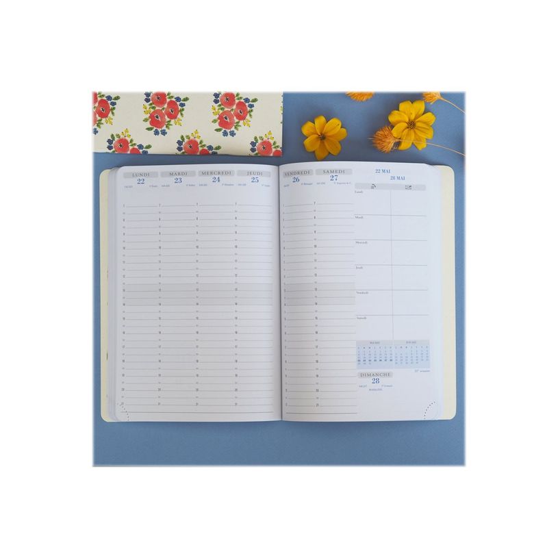 3660942080118-Agenda Green by Julie Adore - 1 semaine sur 2 pages - 16 mois - 15 x 21 cm - bleu - Exacom-P_405128593_1-1