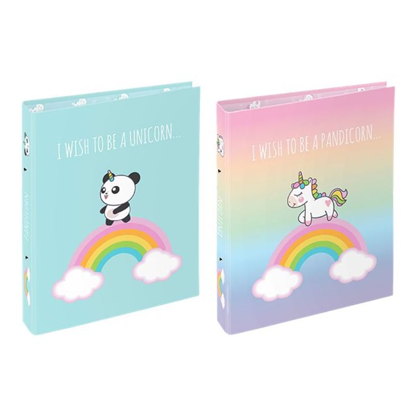 3135258003491-Viquel - classeur à anneaux personnalisable - A4 - pour 250 feuilles - licorne-P_405128634_1-0