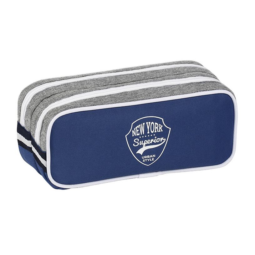 3135258773165-Trousse rectangulaire NY Fashion - 2 compartiments - bleu - Viquel-P_405128651_2-1